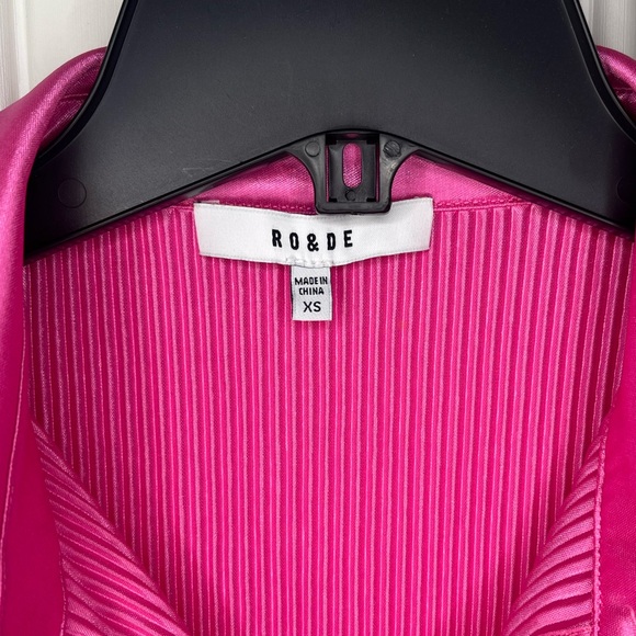 RO & DE Anthropologie NEW pink long sleeve belted mini dress size xs - Picture 3 of 5